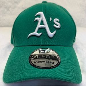 New Era Oakland Athletics 39Thirty MLB Classic Green Flex Hat Cap Sz M/L